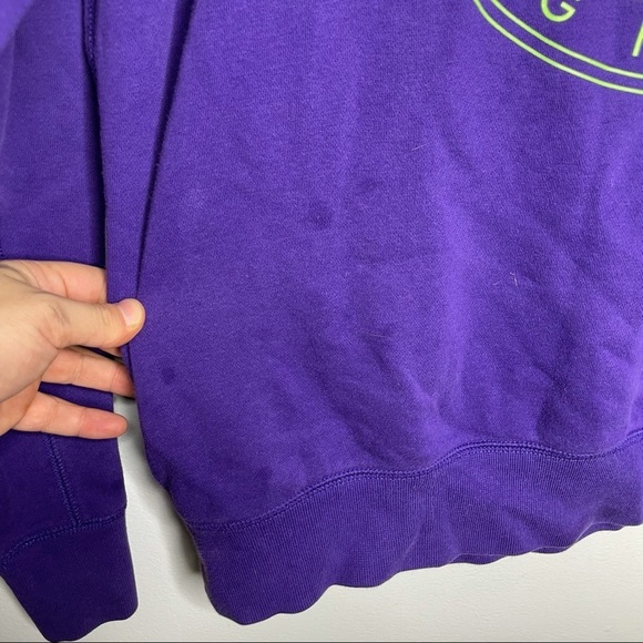 Air Jordan Flight Club Purple Neon Green Crewneck Sweatshirt Mens XXL - Picture 2 of 7